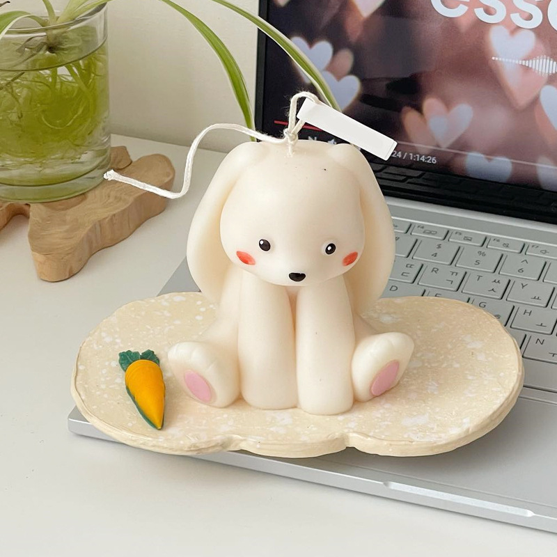 Candle Supplies Shop - Sitting Rabbit Silicone Candle Mold 3D