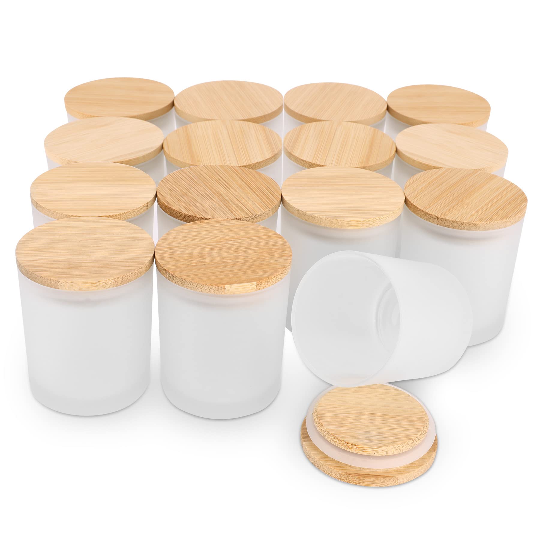 Candle Making Supplies Jars - 6-Pack 6OZ Frosted Amber Glass Candle