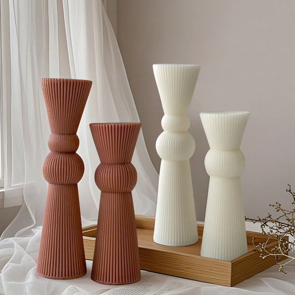 Candle Supplies Shop - DIY Long Rod Striped Pillar Candle