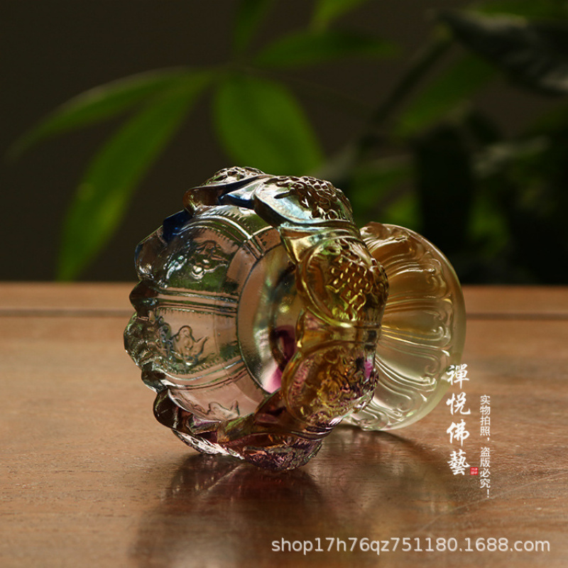 Glass Wealth Lotus Eight Auspi - Candle Oil Supplies ulasan dan harga