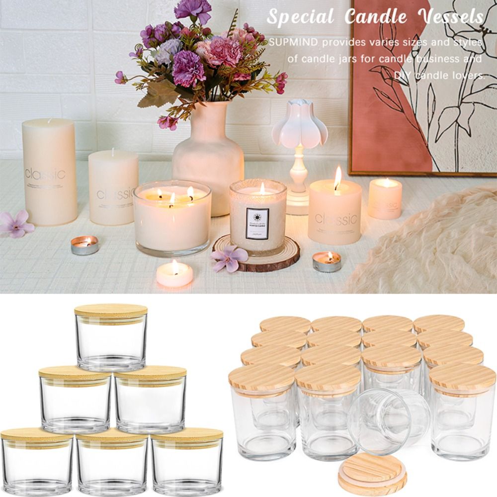 Clear Glass Candle Jars Transp - Candle Making Supplies Jars ulasan dan harga