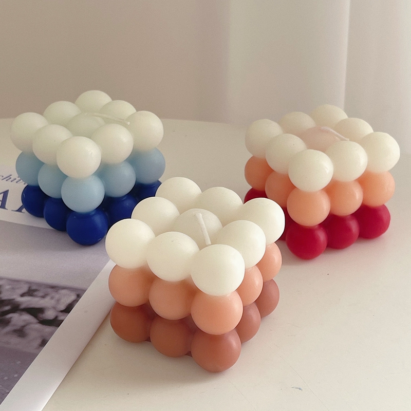 3D Bubble Cube Candle Silicone - Candle Making Supplies Online ulasan dan harga