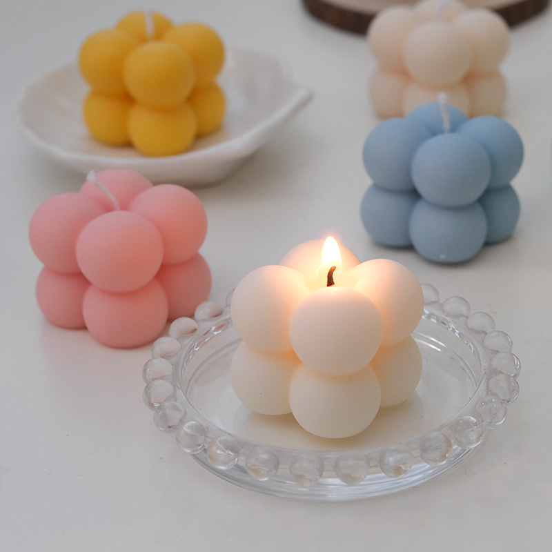 3D Bubble Cube Candle Silicone - Candle Making Supplies Online ulasan dan harga