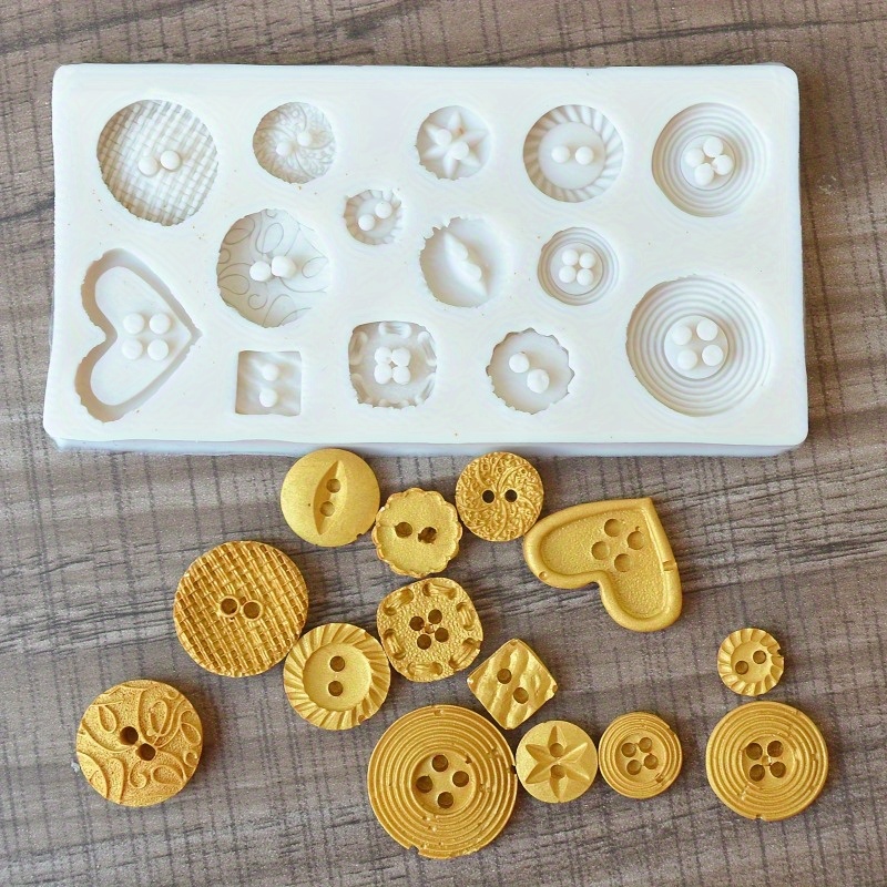 Buttons Shape Silicone Mold Si - Candle Making Supplies Online ulasan dan harga
