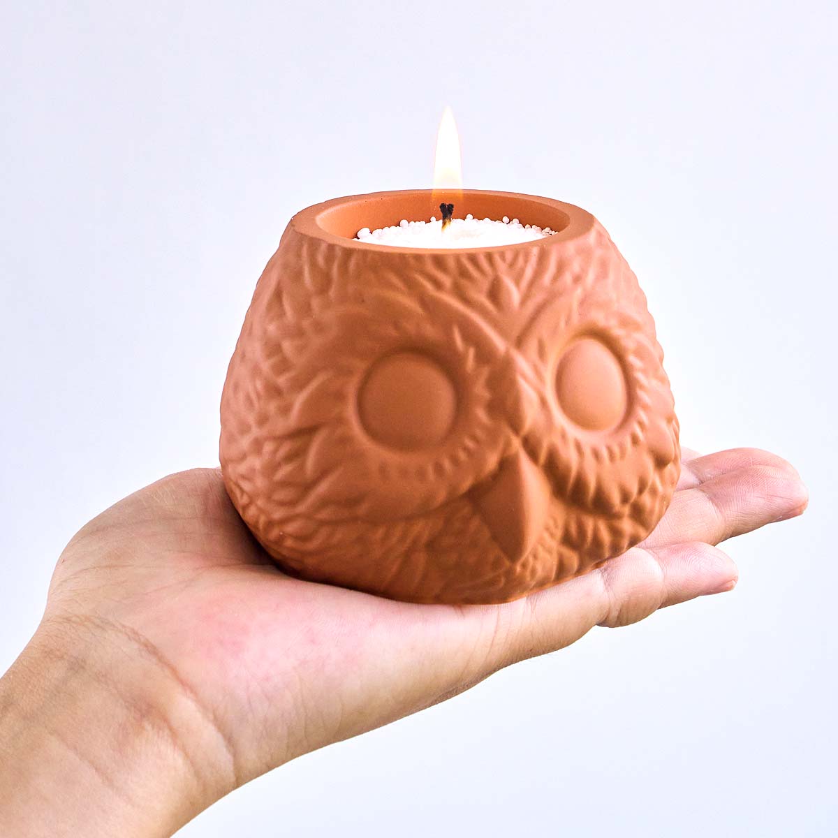 3D Owl Shape Candle Jar Silico - Candle Making Supplies Jars ulasan dan harga