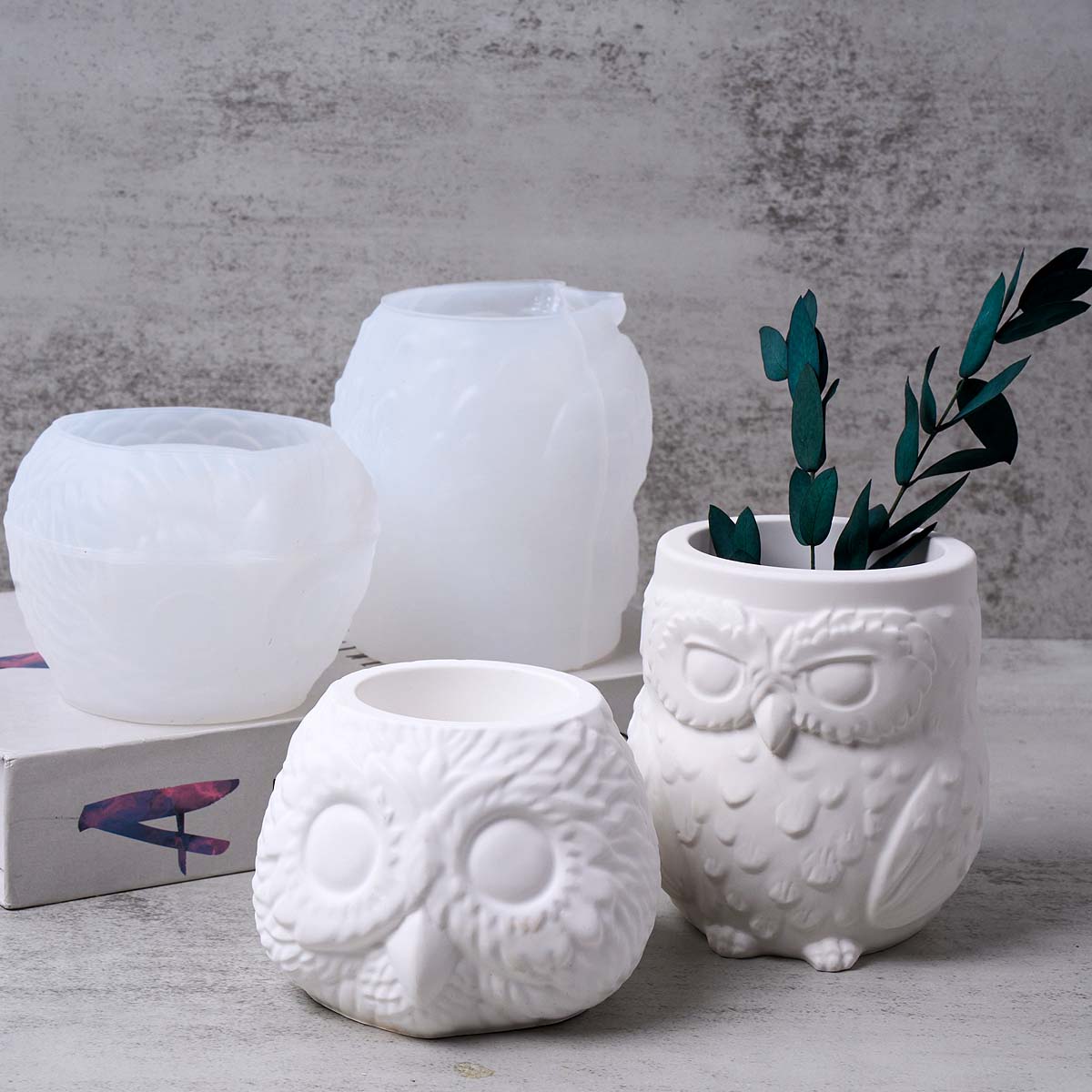 3D Owl Shape Candle Jar Silico - Candle Making Supplies Jars ulasan dan harga