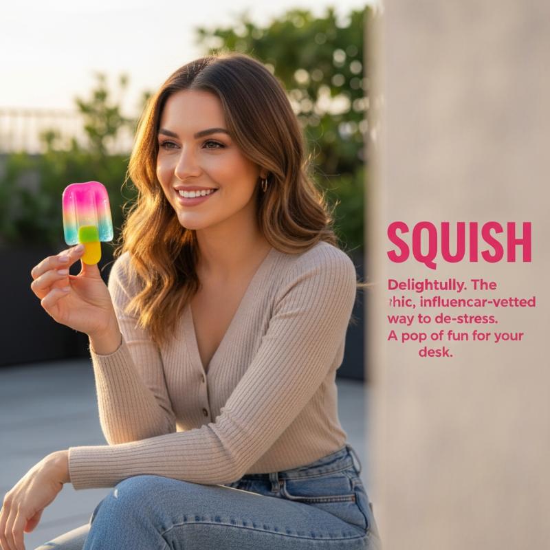 Sensory Squishy Ice Cream Cube - Candle Shop ulasan dan harga