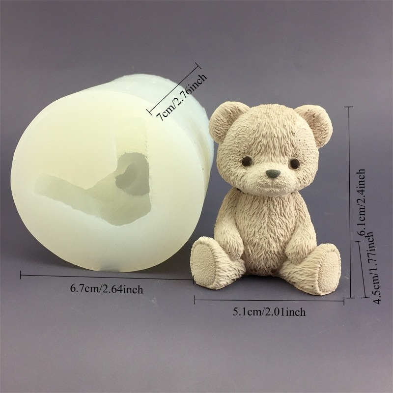 Cute Bear Honey Jar Silicone C - Candle Supplies Shop ulasan dan harga