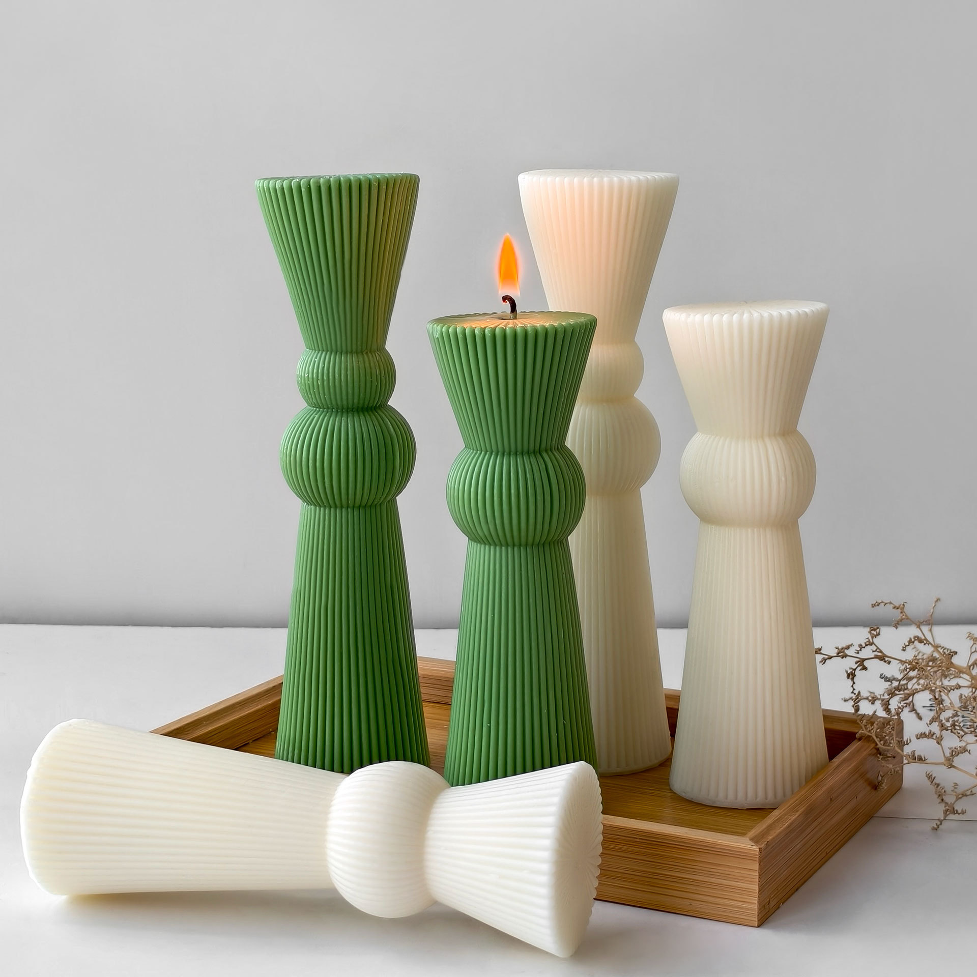 DIY Long Rod Striped Pillar Ca - Candle Supplies Shop ulasan dan harga
