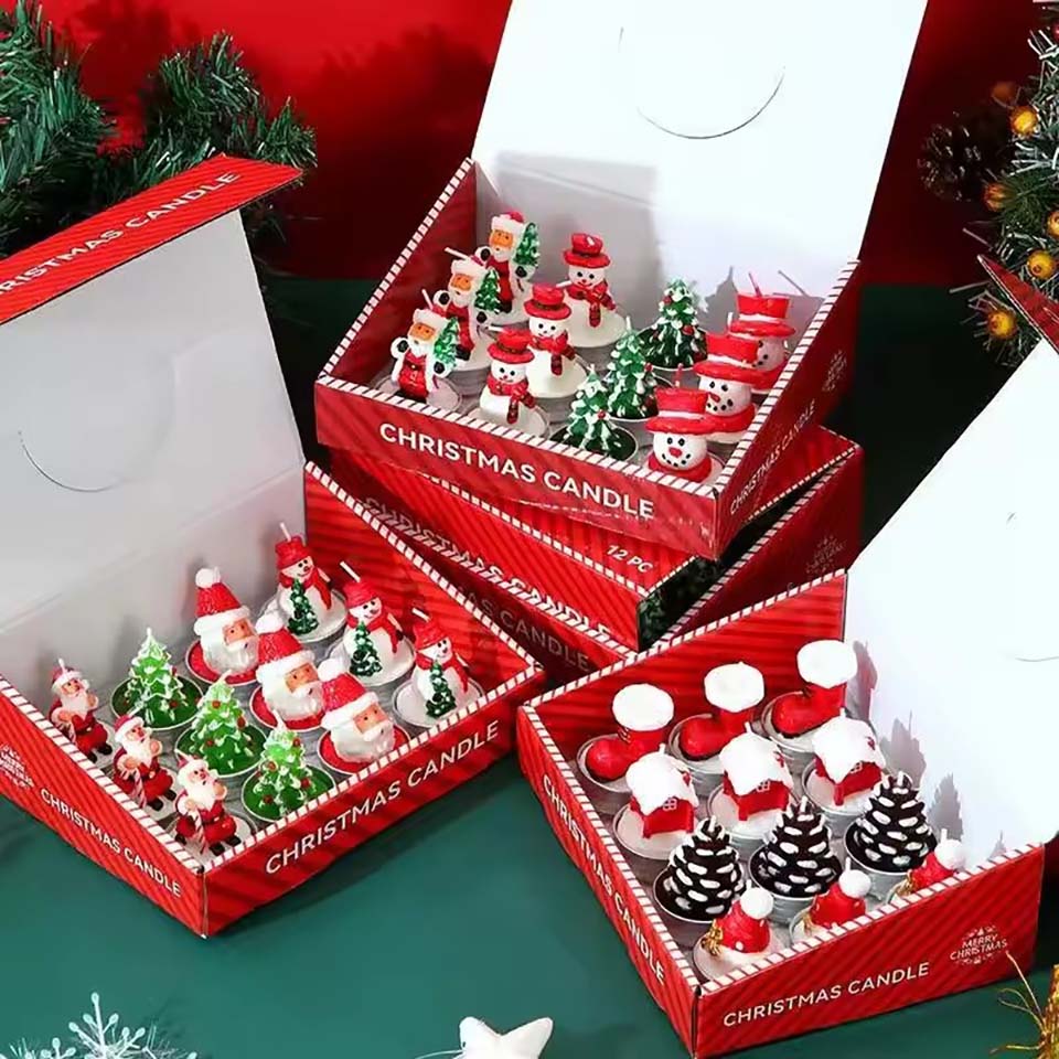 12PCS Candles Christmas Decora - Candle Oil Supplies ulasan dan harga