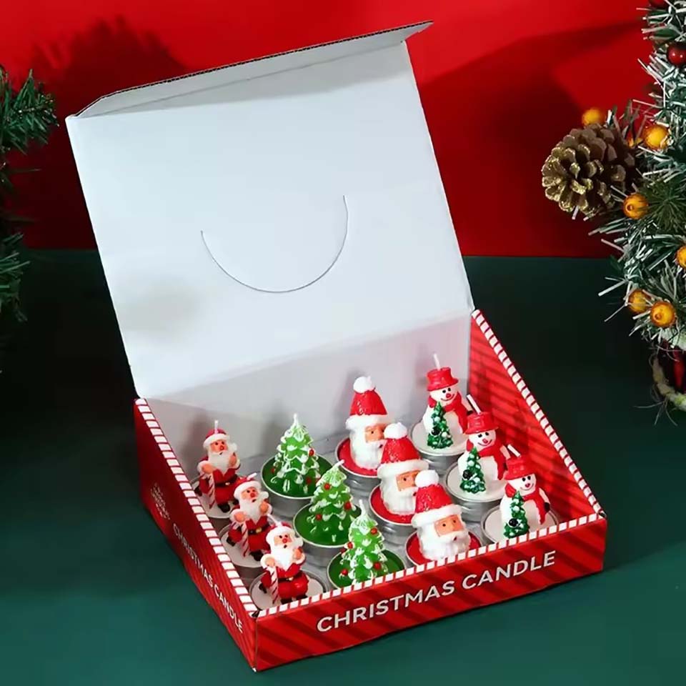 12PCS Candles Christmas Decora - Candle Oil Supplies ulasan dan harga