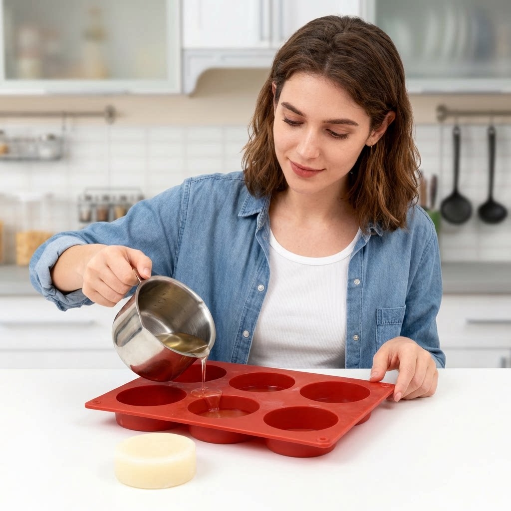 Round Silicone Soap Mold DIY H - Candle Making Supplies Online ulasan dan harga